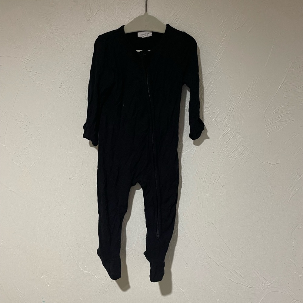 Angel Dear 6-9 months footie black bamboo pajamas